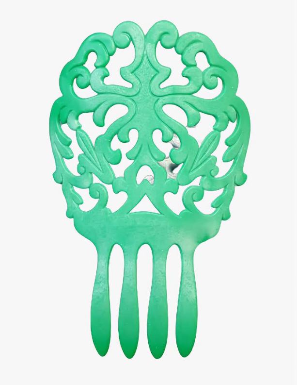 Plastic Combs with a Wooden Look ref. 18041. Green